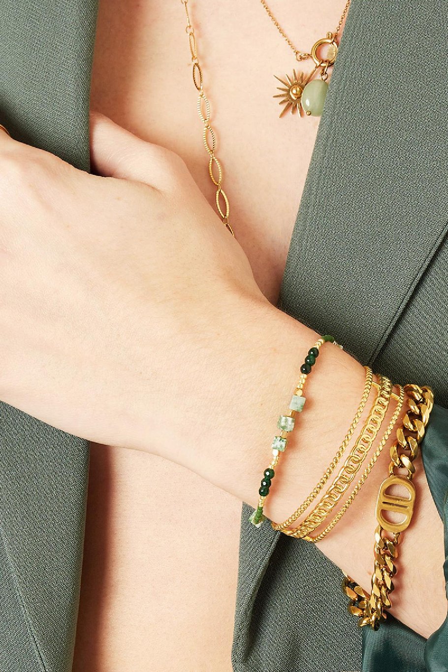 Pulsera All Natural Verde Acero inoxidable Imagen2